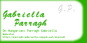 gabriella parragh business card